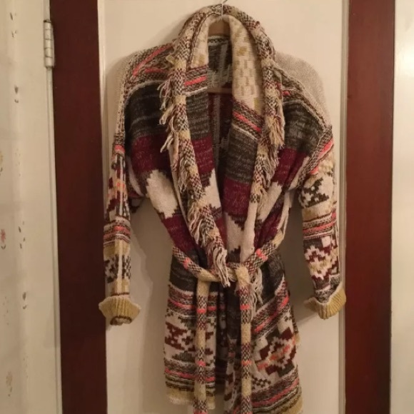 Free People Wild Wild West Cardi Sweater Wrap XS/S - Picture 4 of 5